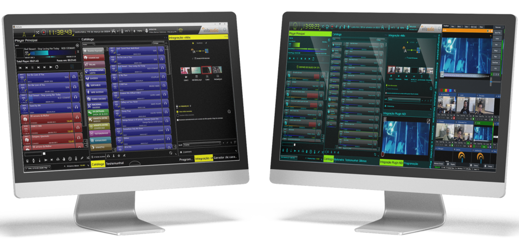 Integração entre InfoAudio e vMix para a transmissão de vídeo junto à programação convencional de áudio.